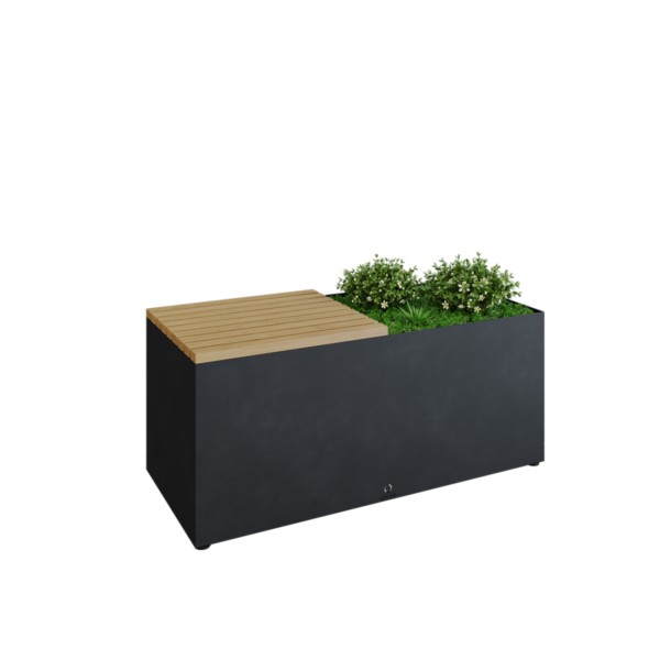 OFYR klupa za baštu Herb Garden Bench Black 60x60cm